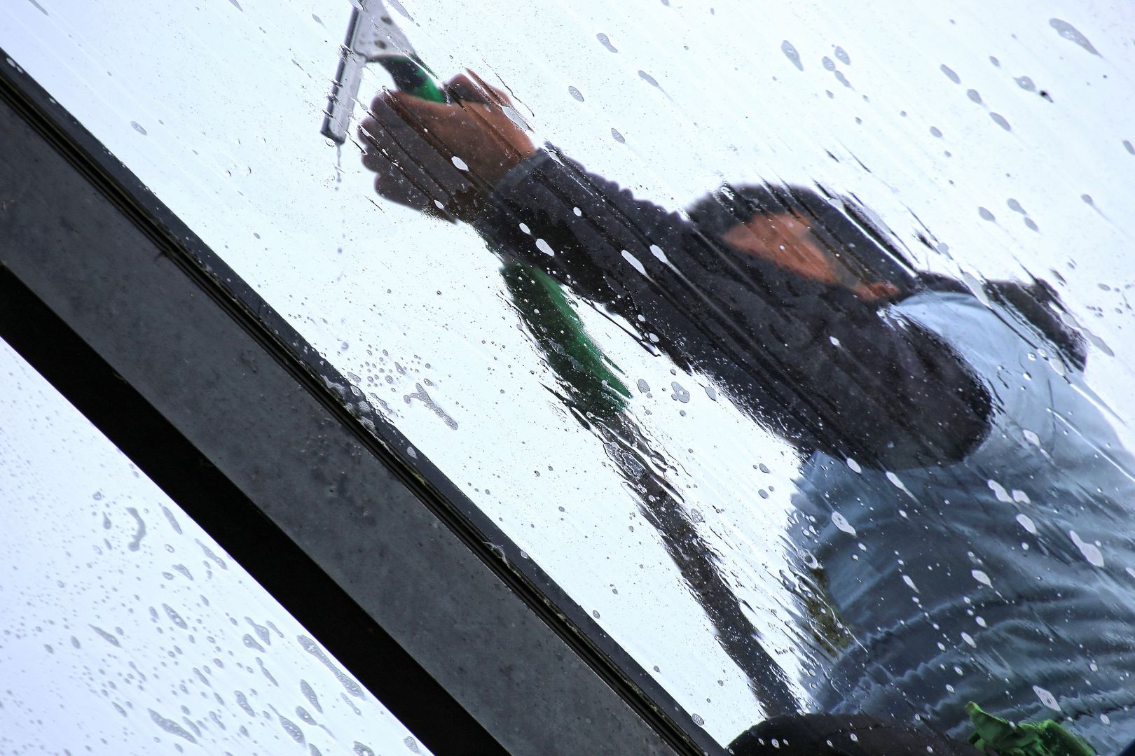 Reinigung eines Wintergartens